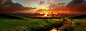 wallpaper-facebook-cover-sunset-creek-scenery